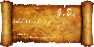 Gáll Dóra névjegykártya